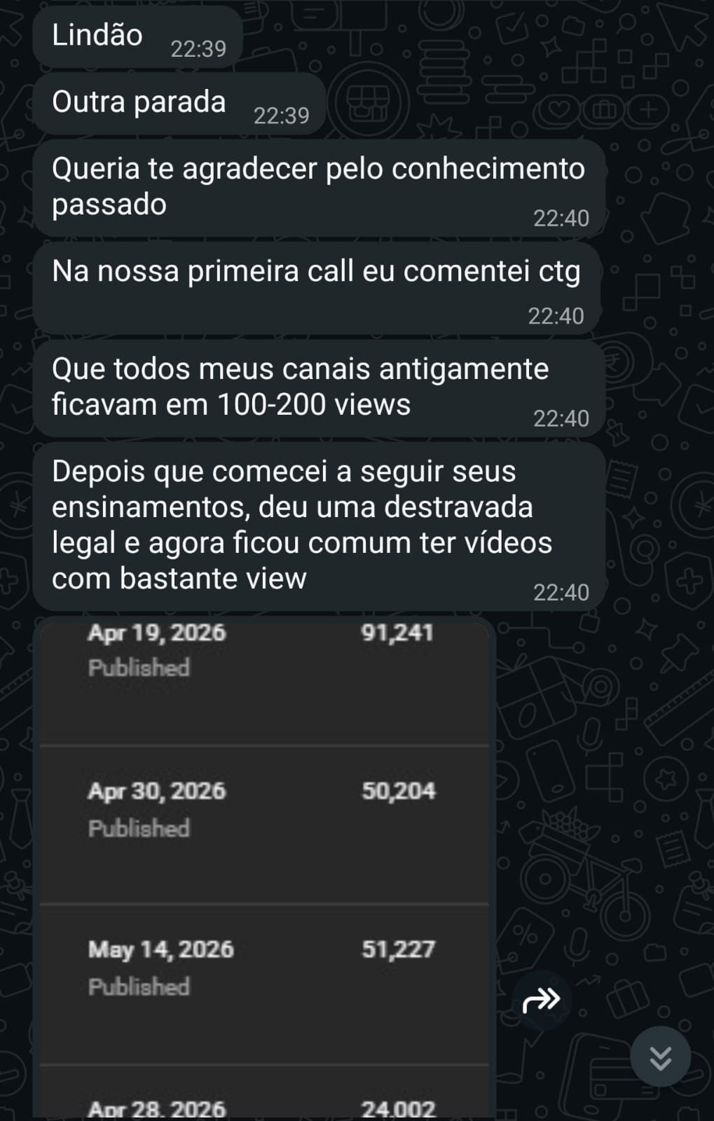Print de resultado de aluno da mentoria (9 de 13)