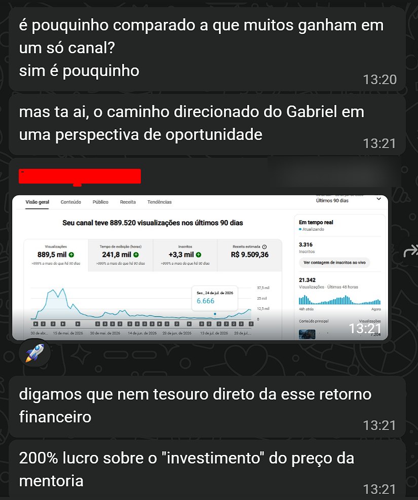 Print de resultado de aluno da mentoria (13 de 13)