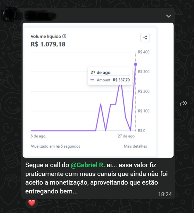 Print de resultado de quem aplica o método (17 de 17)